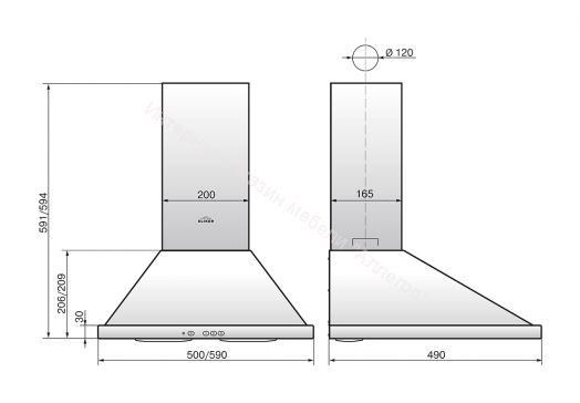 Вытяжка ELIKOR Оптима 50П-400-П3Л (КВ II М-400-50-254) белый (841380)