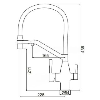 Filterli mətbəx kranı Frap 4397-6 cizgi