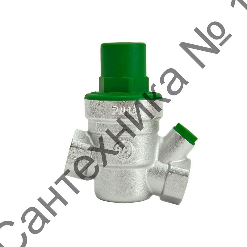 Редуктор давления мембранный 1" В 1,5-6 бар PN16 с отверстием под радиальный манометр 1/4", хром Arrowhead