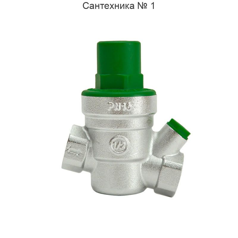 Редуктор давления мембранный 1" В 1,5-6 бар PN16 с отверстием под радиальный манометр 1/4", хром Arrowhead