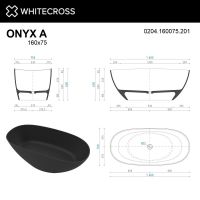 Ванна WHITECROSS Onyx A 160x75 0204.160075 схема 24