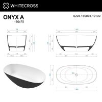 Ванна WHITECROSS Onyx A 160x75 0204.160075 схема 27