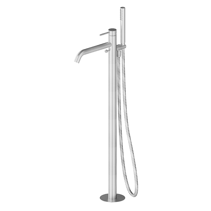 Смеситель для ванны напольный Newform X-STEEL 316 69684EX излив 243 мм без встраиваемой части