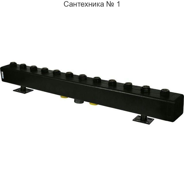 Коллектор распределительный стальной 6 отопительных контуров в теплоизоляции DN 32 STOUT