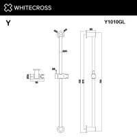 Штанга для душа WHITECROSS Y1010GLB (брашированное золото) схема 3