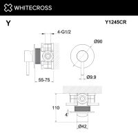 Смеситель для душа скрытого монтажа WHITECROSS Y Y1245CR хром схема 3