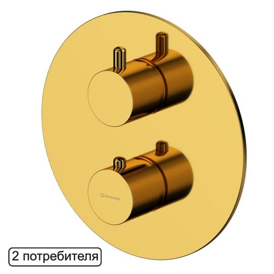 Фото Смеситель термостатический для душа скрытого монтажа WHITECROSS Y Y1236GL золото