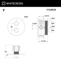 Смеситель термостатический для душа скрытого монтажа WHITECROSS Y Y1236CR хром схема 3