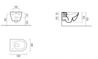 Подвесной унитаз GSI PURA 881605 Swirlflush, для крепежа FISR2, Tortora Matte схема 7