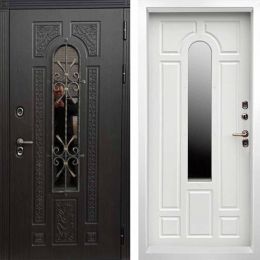 Входная дверь с терморазрывом и стеклопакетом Termo-door Лацио Белая Винорит Венге - Белый софт