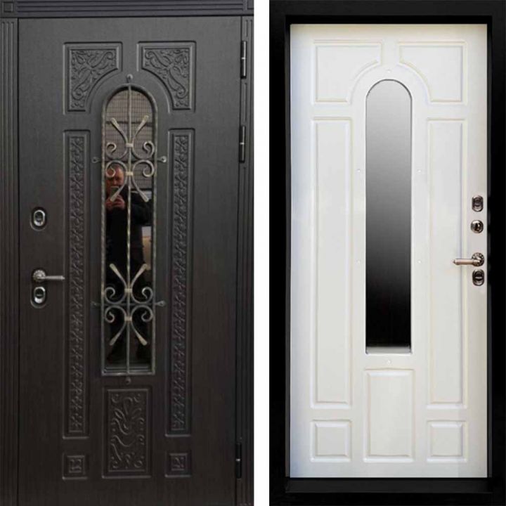 Входная дверь с терморазрывом и стеклопакетом Termo-door Лацио Винорит Венге - Бежевый матовый