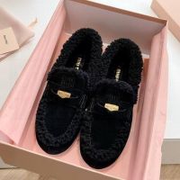 Лоферы MIU MIU Premium с мехом