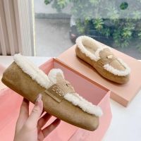Лоферы MIU MIU Premium с мехом