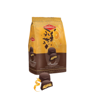 Пралине из темного шоколада с апельсиновым кремом, Condorelli, 130 г, Praline di cioccolato fondente con crema al gusto arancia 130 g