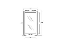 Зеркало прямоугольное Simas Arcade ARS1 в раме 63х116 см схема 2