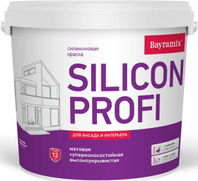 Краска Фасадная Силиконовая Bayramix Silicon Profi 0.9л Матовая для Поверхностей с Высокой Эксплуатационной Нагрузкой.