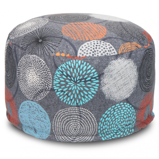 Пуфик мягкий Таблетка  Жаккард Рингс