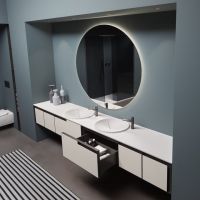 Модульный комплект мебели с раковиной Antonio Lupi ATELIER схема 1 Модульный комплект мебели с раковиной Antonio Lupi ATELIER схема 1