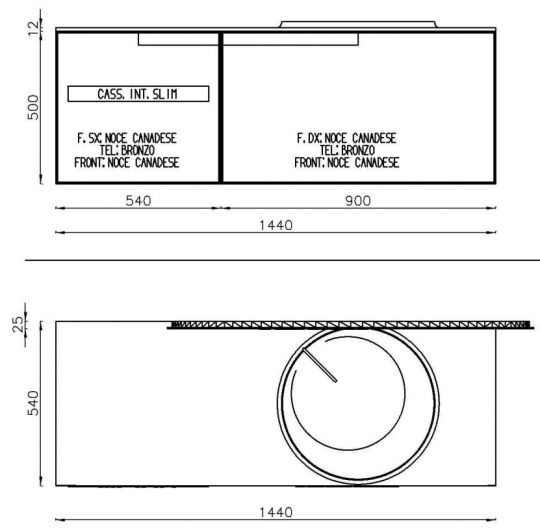 Модульный комплект мебели с раковиной Antonio Lupi ATELIER схема 2 Модульный комплект мебели с раковиной Antonio Lupi ATELIER схема 2