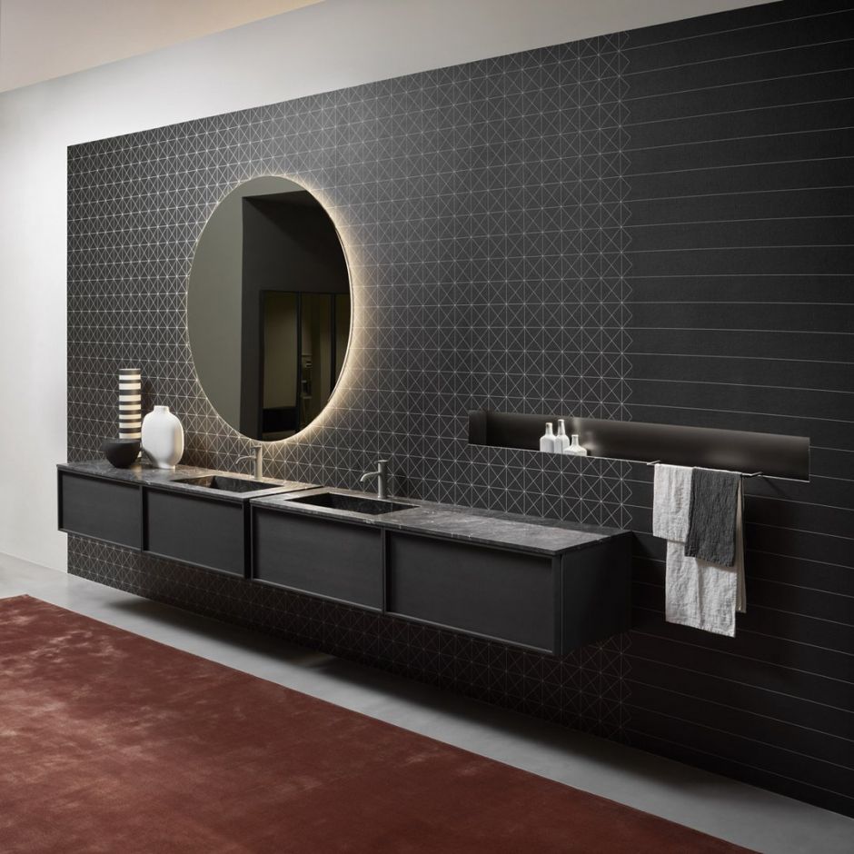 Модульный комплект мебели с раковиной Antonio Lupi RIQUADRO ФОТО