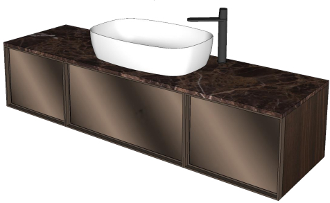 Модульный комплект мебели с раковиной Antonio Lupi BESPOKE