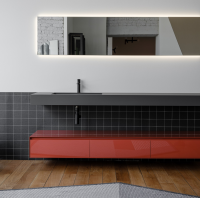 Модульный комплект мебели с раковиной в ванную Antonio Lupi Panta Rei схема 1