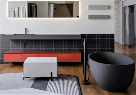 Модульный комплект мебели с раковиной в ванную Antonio Lupi Panta Rei схема 2