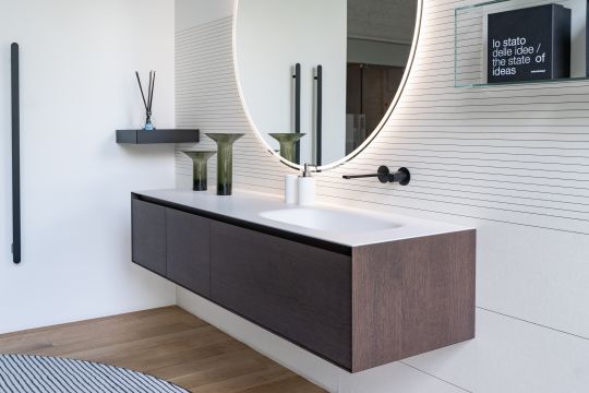 Модульный комплект мебели с раковиной Antonio Lupi Panta Rei для ванной комнаты схема 3