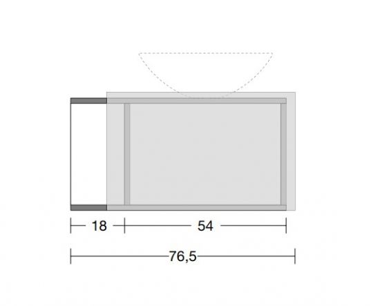 Тумба для ванной комнаты Antonio Lupi Nemesis 25NE72 25NE72 схема 5