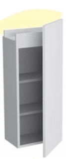 Колонна подвесная Antonio Lupi ALBO5236W.DX с LED подсветкой 1 дверка с топом NOCE CANALETTO схема 3