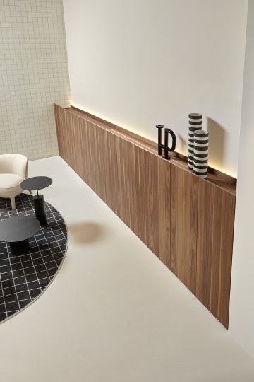 Шкаф подвесной Antonio Lupi ALBO5472W с LED подсветкой 2 дверки, с топом NOCE CANALETTO схема 7 Шкаф подвесной Antonio Lupi ALBO5472W с LED подсветкой 2 дверки, с топом NOCE CANALETTO схема 7