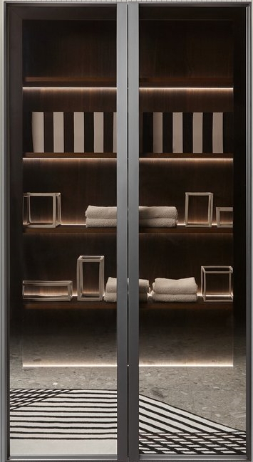 Колонна с внутренней LED подсветкой Antonio Lupi DC3990 2 дверки, 5 внутренних полок