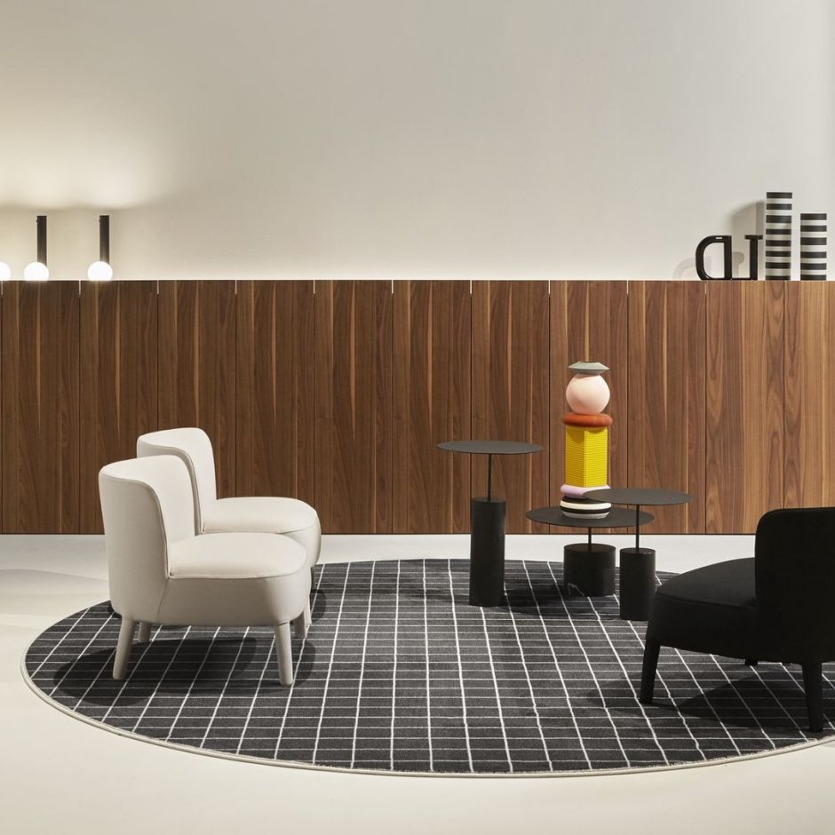 Изображение Колонна подвесная Antonio Lupi ALBO5236W.DX с LED подсветкой 1 дверка с топом NOCE CANALETTO