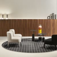 Колонна подвесная Antonio Lupi ALBO5236W.DX с LED подсветкой 1 дверка с топом NOCE CANALETTO схема 1