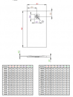 Низкий душевой поддон Radaway Kyntos HKF в цвете цемент схема 3 Низкий душевой поддон Radaway Kyntos HKF в цвете цемент схема 3