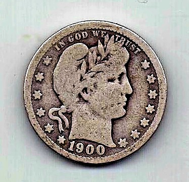 1/4 доллара 1900 года Редкий год США