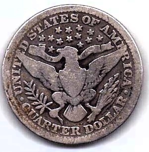 1/4 доллара 1914 США Первая Мировая Война Редкий год