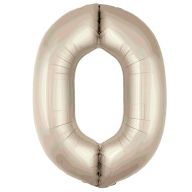 Цифра "0" фольгированная (40/102) Мистик крем