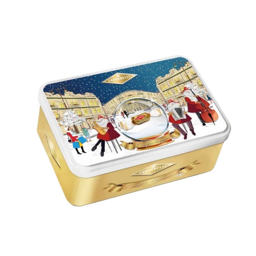 Торрончини ассорти в подарочной упаковке, Condorelli, 200 г, Torroncini confezione in latta 200 g