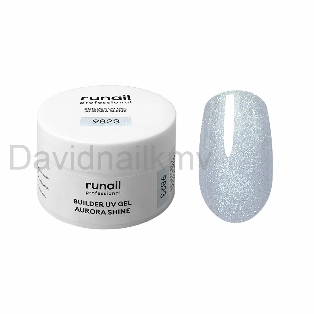 УФ-гель c шиммером builder uv-gel, aurora shine, 15г №9823