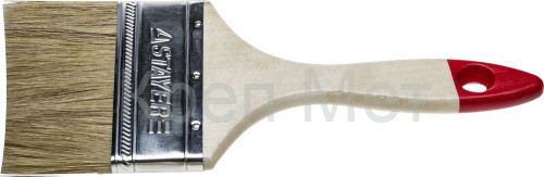 STAYER UNIVERSAL, 75 мм, 3″, светлая натуральная щетина, деревянная ручка, все виды ЛКМ, плоская кисть (0101-075)