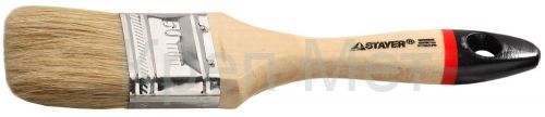 STAYER UNIVERSAL - EURO, 50 мм, 2″, светлая натуральная щетина, деревянная ручка, все виды ЛКМ, плоская кисть (0102-050)