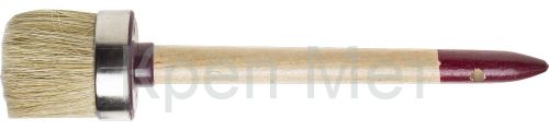 ЗУБР УНИВЕРСАЛ, 60 мм, светлая натуральная щетина, деревянная ручка, все виды ЛКМ, круглая кисть (01501-60)