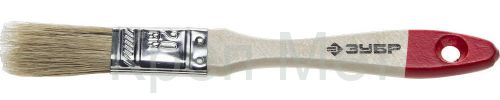 ЗУБР УНИВЕРСАЛ, 20 мм, 3/4″, светлая натуральная щетина, деревянная ручка, все виды ЛКМ, плоская кисть (4-01001-020)