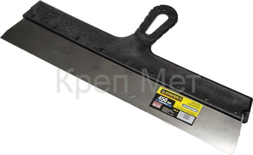 STAYER PROFlat, 450 мм, пластиковая ручка, нержавеющий фасадный шпатель, Professional (1008-45)