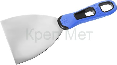 ЗУБР 100 мм, х-образное профилированное полотно, облегченная двухкомпонентная ручка, нержавеющий шпатель, Профессионал (10049-10)