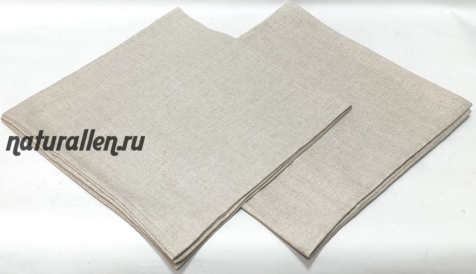 Наволочки "Серые" полулён (70*70 см)