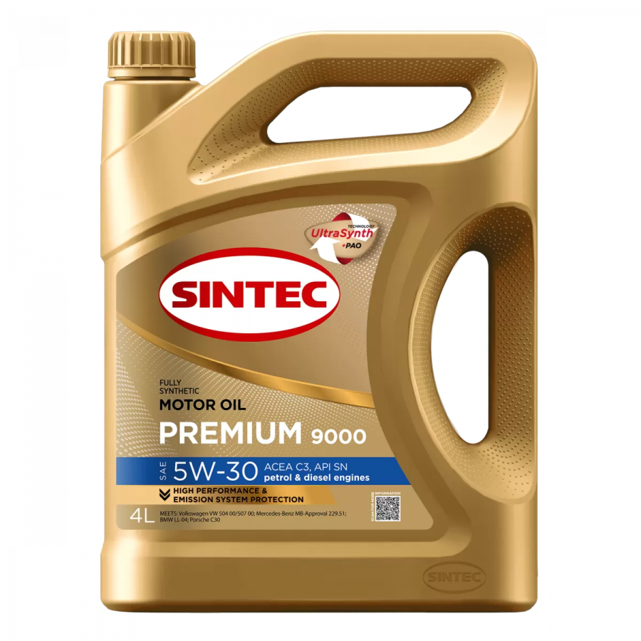 Sintec Premium 9000 5W-30 C3 SN, 4л