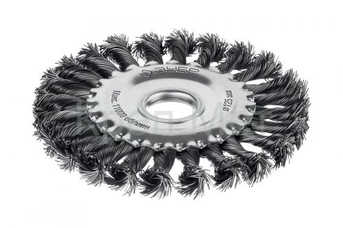 ЗУБР 125х22 мм, щетка дисковая для УШМ, жгутированная стальная проволока 0.5 мм, посад. 22 мм (35170-125)