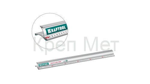 KRAFTOOL KRAFT-LINE, 0.6 м, усиленная алюминиевая линейка со стальной направляющей (34275-60)
